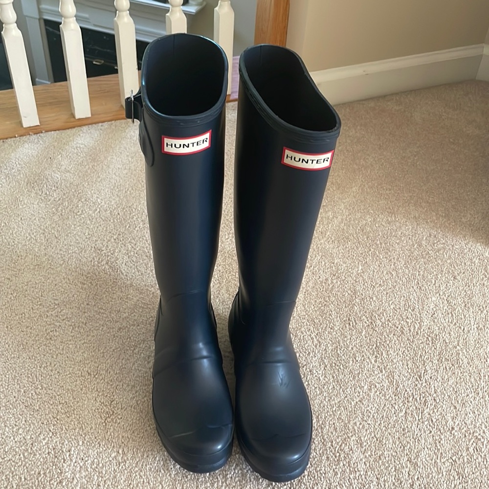 Tall Navy Hunter Boots